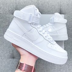 Nike Air Force 1 High Top Triple White It Comes With Youth Size: 3.5 Youth = Women’s 5 4 Youth = Women’s 5.5 4.5 Youth = Women’s 6 5 Youth = Women’s 6.5 5.5 Youth = Women’s 7 - Sold 6 Youth = Women’s 7.5 6.5 Youth = Women’s 8 - Sold 7 Youth = Women’s 8.5 Select Women’s Size When Check Out Free Gift With Purchase Brand New With Original Box 100% Authentic Classic Of All Time Ship Same Or Next Day All Sales Final. Nike Shoes Aesthetic High Top, Nike Air Force Hoch, White High Top Air Force Ones Outfits, Hightop Air Force Ones, Nike Air Force 1 Hightops, High Top Shoes For Women, Air Force Ones Outfits, Nike Air Force High Tops, Air Force High Tops