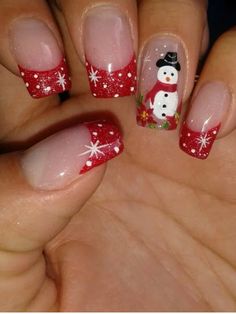 Winter Nails Acrylic, Christmas Nails Easy, Nail Swag, Short Acrylic Nails Designs