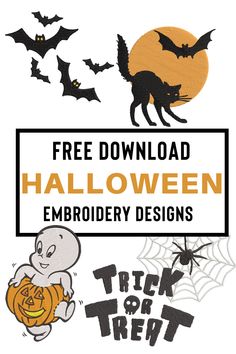 free Halloween machine embroidery designs Halloween Embroidery Patterns Free, Free Machine Embroidery Designs To Download, Free Embroidery Designs Downloads Pes, Halloween Decorations Kitchen, Embroidery Designs Downloads, Free Embroidery Designs Pes, Free Machine Embroidery Patterns, Brother Embroidery Design, Free Embroidery Patterns Machine