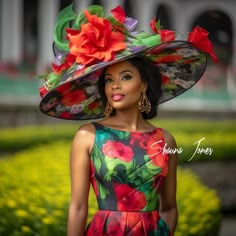 Ladies Dress Hats, Derby Attire, Fascinator Hats Wedding, African Print Dress Designs, Kentucky Derby Hats, African Print Dress