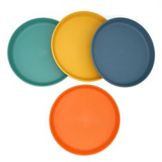 PRICES MAY VARY. ULTRA-DURABLE PLATES – Dessert plates made of food grade PP material. Heat resistance, corrosion resistance, high-temperature resistance, safety. Perfect suitable for families. The best solution for those throw, push, and knock their dinnerware around. COLOR AND SIZE - There are a variety of colors to choose from that cater to all people's dinnerware color preferences. Set of four colors of green, yellow, blue, orange. The diameter of plates set is 6 inch. STACKABLE TODDLER PLAT Toddler Plates, Childrens Meals, Baby Plates, Cold Treats, Green Yellow Blue, Plated Desserts, Freezer Friendly, Plastic Plates, Dinner Plate Sets