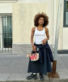 Mid-rise midi with v-shaped waistband, invisible zip, and gathered A-line fit. Mv Tiangue, Peachy Den, Skirt Trends, Celebrity Lifestyle, Cycling Fashion, Summer 24, Summer Fits