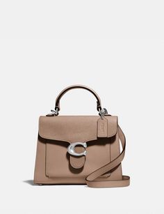 Coach Tabby Top Handle, Coach Tabby, Feminine Top, Polished Pebble, Shape Wear, Signature Hardware, Monogrammed Items, Coach Leather, Vuitton Bag