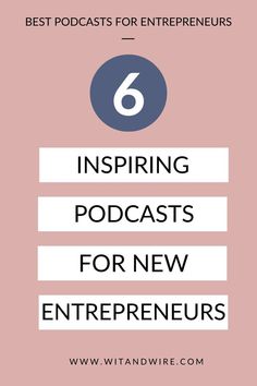 Starting a business & looking for motivation?  Try listening to these 6 inspiring podcasts for entrepreneurs!  These inspiring podcasts will motivate you & give you all the best tips for success.  Check out this list of the best podcsats for business owners & get inspired! Best Podcasts, Tips For Success