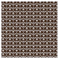 a brown and white pattern with flowers on it