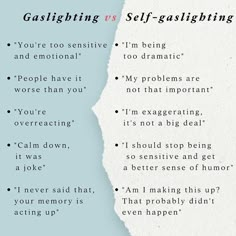 Gaslighting And Lying, Self Gaslighting, Perception Of Reality, Too Sensitive, Codependency Recovery, How To Read People, Vie Motivation