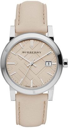 Burberry Watch, Women's Swiss Smooth Trench Leather.. Have this watch and its so cute on, I love it! Burberry Watch Women, Watch Collection, Watches Jewelry, Luxury Watches, Fashion Watches