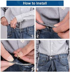 the instructions for how to tie an invisible belt around your jeans, and what they are doing