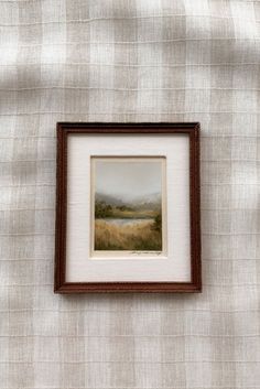 Peaceful neutral grassy landscape pastel art painting Framing Oil Paintings Ideas, Vintage Painting Aesthetic, Painting Meadow, Picture Wall Living Room, Seattle Apartment, Family Gallery Wall, Large Landscape Painting, Sales Ideas