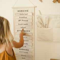 Anticipating the day - such a powerful tool for navigating transitions for all kiddos. Perfect for helping plan out the day, as a family or as part of an in-home therapy or play session. Daily Routine Chart, Visual Schedule, Routine Chart, Nursery Inspo, Future Family, Holistic Approach, Local Artisans, How To Make Bed, Interior Ideas