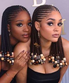 Cornrows With Beads, Cornrows Braids For Black Women, African Ladies, Short Box Braids Hairstyles, Ladies Hair, Feed In Braids Hairstyles, Cut Hairstyles, Afrikaanse Mode, Box Braids Hairstyles For Black Women