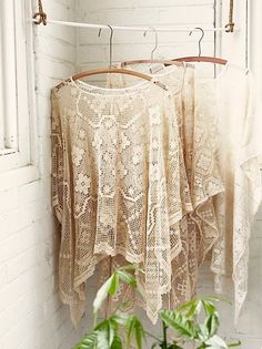 Upcycled Ideas, Lace Poncho, Lace Inspiration, Vintage Revival, Lace Tablecloth