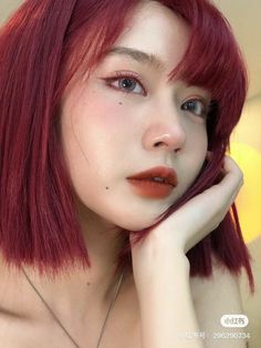 Kiribaku Genderbend, Hair Staly, Gorgeous Red Hair, Red Hair Makeup, Red Hair Color Ideas, Korean Hair Color, Short Red Hair