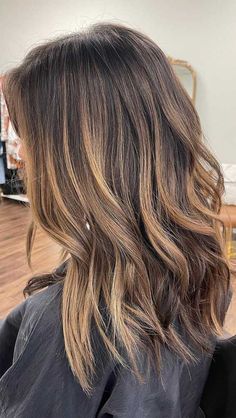 Transition To Fall Hair, Brown Hair Colors For Olive Skin Tone, Fall Hair Burnett, Hair Color Ideas For Light Brunettes For Fall, Lighter Fall Hair Colors, Fall Balayage Medium Length Hair, Fall Straight Hair, Fall Mom Hair Color, Fall Glaze Hair