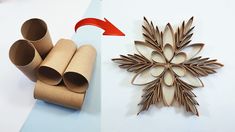 the paper is cut out to look like a snowflake and then rolled up