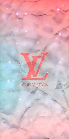 the louis vuitton logo is displayed on a marble background with stars and sparkles