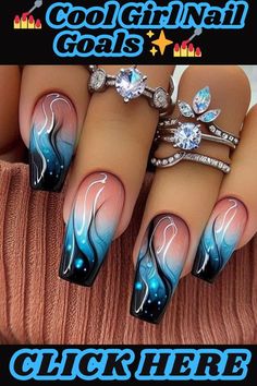 Creative Nail Art Ideas, Raven Nails, Casket Nails, Geometric Nails, Fingernails Painted, Korean Nail Art, Glittery Nails, Green Nail Designs, Fancy Nails Designs