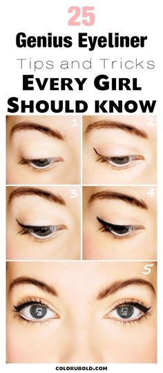 Eyeliner tips and tricks for beginners Basic Eye Makeup, Khol Eyeliner