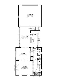 the floor plan for a two story house