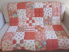 A traditionally made Patchwork quilt 45" x 45 " - ( 115cm x 115cm ) made from 100% cotton fabric - Hand Quilted and Hand Finished. The Quilt has 4oz polyester wadding. Machine washable on 30 degrees gentle/wool wash  As all the items are listed elsewhere, they will from time to time disappear before the listing has ended. Patchwork Lap Quilt, Charm Quilts, Quilted Patchwork, Charm Quilt, Wool Wash, Lap Quilt, Quilts Ideas, Patchwork Quilt, Hand Quilting