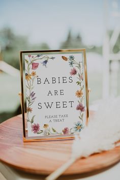 Wildflower Babies Are Sweet Sign Printable, Wildflower Sign, Please Take a Favor, Sweet Treat Baby Shower, Floral Baby Shower, Instant, 55 - Etsy Bloom Graduation Party, Wildflower Graduation Party, Floral Grad Party, Wildflower Party, Garden Party Bridal Shower, Cards And Gifts Sign, Bridal Shower Inspo, Wildflower Baby Shower, Minimal Boho