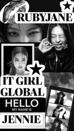 the poster for rubyane's album, it girl global hello my name is jennyie