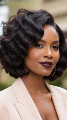 Long Hair Styles For Black Women, Bob Hair Styles For Black Women, Black Women Body Types, Short Hair For Black Women, Professional Hairstyles For Black Women, Wavy Bob Hairstyles For Black Women, Modern Haircuts For Women, Short Bob Hair, Long Bob Hairstyles Black Women