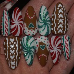 Nail Art Noel, Cute Christmas Nails, Nails 2021, Winter Nail Art, Nails Fall, Cute Nail Art, Christmas Nail Designs