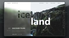 the website is designed to look like it has an image of mountains and trees on it