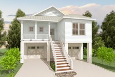 this is an artist's rendering of a two story house