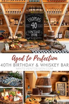 an aged to perfection birthday and whiskey bar is featured in this ad for the winery