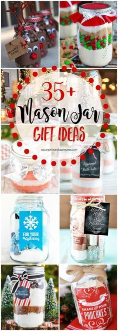 mason jar gift ideas that are easy to make and great for the holidays or christmas season