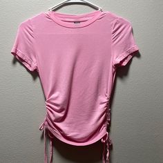 Shein Pink Top Tie Sides Size Small Washed But Never Worn Tops Shein, Shein Tops, Pink Top, Pink Tops, Womens Tops, Crop Tops, Pink, Women Shopping