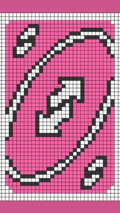 a pink and black cross stitched pattern with the letter s in it's center