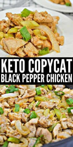 keto copycat black pepper chicken in a skillet