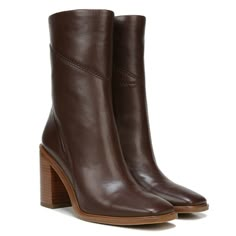 - Size 12 (But Can Maybe Fit A Size 11 Or 11.5 Because It Fits My Sister Who Wears An 11) - New Never Worn!! Literally Have Just Been Sitting In The Box! - 3.5" Heel - Square Toe - Leather - 7.17 Inch Shaft Height - 9.84 Inch Circumference Dark Brown Leather, Franco Sarto, Nappa Leather, Brown Boots, Mid Calf, Recycled Materials, Calf Leather, Casual Looks, Dark Brown