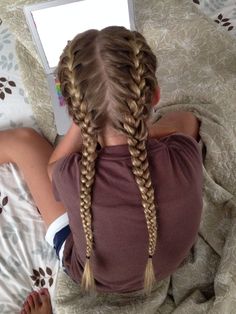 2 Braids Hairstyles, Two French Braids, Tan Skin Blonde Hair, Beachy Aesthetic, Plaits Hairstyles, Cute Braided Hairstyles, Braided Ponytail Hairstyles