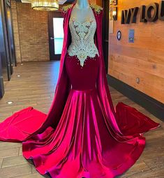 Red Gown For Pageant During Prom Season, Burgundy Evening Dress For Wedding And Prom, Burgundy Evening Dress For Wedding Or Prom, Burgundy Evening Dress For Wedding And Prom Season, Red Gown For Pageant And Prom Season, Burgundy Evening Dress For Prom Season, Elegant Red Gown For Pageant, Burgundy Gown For Prom Banquet, Red Floor-length Gown For Pageant