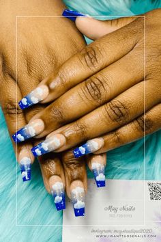 Royal Blue Ombre Nails Ombre Nail Ideas, Diamond Instagram