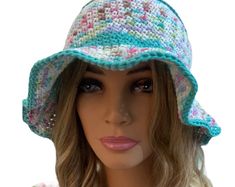 Crochet Pattern for the Snazzy Hat Wear It as a Fedora - Etsy Fitted Yarn Beach Hat, Fitted Crochet Bucket Hat For The Beach, Fitted Crochet Hat For The Beach, Fitted Crochet Beanie For Beach, Crochet Brimmed Bucket Hat For Outdoor, Outdoor Crochet Brimmed Bucket Hat, Summer Bucket Hat, Crochet With Cotton Yarn, Hat Crochet Pattern