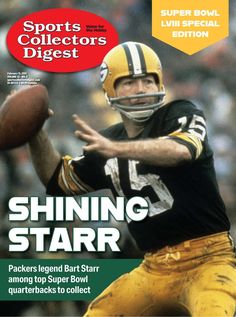 the cover of sports collector's digest magazine showing a football player throwing a ball