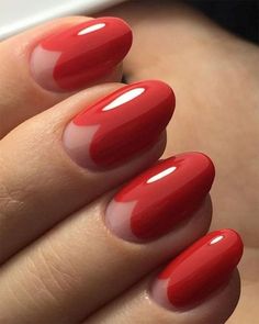 Moon Manicure, Nails 2018, Red Manicure, Vintage Nails, Her Nails, Red Nail Designs, Super Nails, Nails Polish, Red Nail