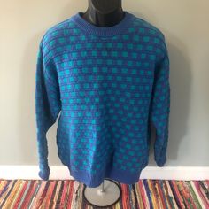 Vintage 1970s Izod Ski Sweater Funky Retro Pattern On This Classic Sweater. Soft, Warm, Great Fitting. Perfect For The Ski House In Front Of The Fire. Think Dumb And Dumber... Snowbord, Winter, Snow Suit, Holiday, Christmas, 70s Show, Fresh Prince, Bill Cosby, Skiing, Ugly Sweater Party Color: Blue // Teal Green Condition: Excellent Vintage Tag: Izod Fits Like: Xl Extra Large Chest: 23" Length: 26" Christmas 70s, 70s Show, Ski House, Holiday Blues, Bill Cosby, Ski Sweater, Fresh Prince, Ugly Sweater Party, Classic Sweater