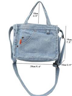 Minimalist Denim Square Bag - Women Satchels Product Description Color Baby Blue Strap Type Adjustable Strap Type Double Handle Pattern Type Plain Style Preppy Bag Size Small Quantity 1 piece Type Square Bag Composition 100% Cotton Material Denim Size Chart INCH CM Size Bag Width Bag Height Bag Length Strap Length one-size 3.9 7.5 9.4 47.2 Size Bag Width Bag Height Bag Length Strap Length one-size 10 19 24 120 Similar Products h2 { text-align: center; } .red-box { width: 100%; display: flex; fle Denim Crossbody Bag Pattern, Denim Remake Ideas, Square Bag Pattern, Mochila Jeans, Recycled Jeans Bag, Jean Bag, Preppy Bags, Denim Bag Patterns, Sacs Tote Bags