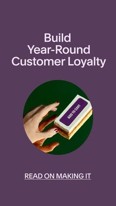 a book cover with the words build year - round customer loyalty