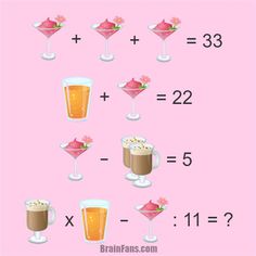 a pink background with different types of drinks and numbers on the bottom right corner, including two