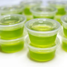 Green Apple Cinnamon Fireball Jello Shots