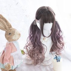 Accessories not included. Wig Material Wig Length(cm)(inch) Max Heat Temperature(F)(C) High Temperature Synthetic 64/25.20 180*F/82*C Harajuku Wig, Harajuku Wigs, Pastel Wig, Kawaii Wigs, Purple Wig, Anime Wigs, Kawaii Hairstyles, Halloween Wigs, Curly Hair Wig