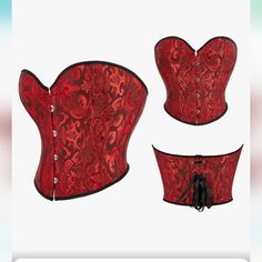 New In Package. I Opened It For Pics. Never Worn. Sexy Red And Black Fashion Corset, Sexy Costume, Lingerie, Shapewear. Womens Tops. Black And Red Corset. The Front Has Slide Buttons. The Back Laces Up, You Can Adjust It Tighter Or Looser Depending On How You Want It To Fit. This Is Beautiful! Size Xl, Extra Large Alivila. Y Fashions, Overbust Strapless Corset, Steampunk, Cosplay, Halloween, Costume, Bodycon, Shapewear, Party, Anniversary, Birthday, Adjustable, Intimates New To Posh? Here's My C Red Party Corset With Built-in Bra, Red Sleeveless Corset With Boning, Red Corset With Built-in Bra For Night Out, Red Underwire Party Corset, Red Underwire Corset For Party, Red Underbust Corset With Boning, Red Corset With Built-in Bra, Party Corset With Built-in Bra In Red, Red Fitted Corset With Built-in Bra