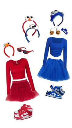 Hollween Costumes For Duos, Cute Hollowed Costumes Duo, Halloween Outfits Not Costumes, Iconic Duos Costume Spirit Week, Dynamic Dou Spirt Week, Cookie Monster Halloween Costume Women, Duo Halloween Costumes Elmo And Cookie Monster, Halloween Costumes Middle Schoolers, Duo Character Costumes Spirit Week